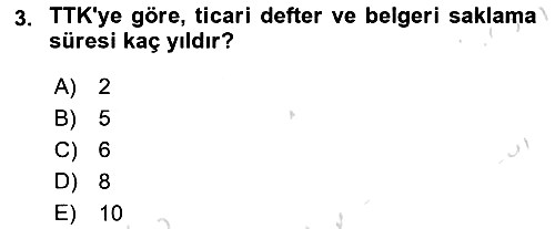 Ticaret Hukuku 2022-2023 Yaz Okulu Sınavı - 3. soru