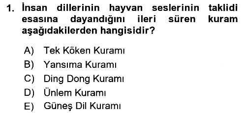 Türk Dili 1 2016-2017 Dönem Sonu Sınavı - 1. soru