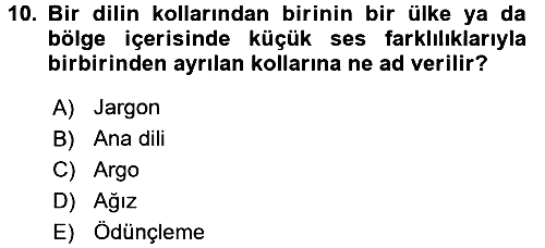 Türk Dili 1 2015-2016 Tek Ders Sınavı - 10. soru