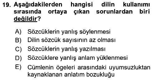 Türk Dili 1 2022-2023 Yaz Okulu Sınavı - 19. soru