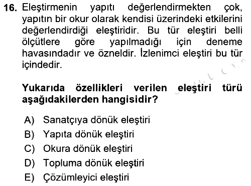 Türk Dili 2 2022-2023 Ara Sınav - 16. soru