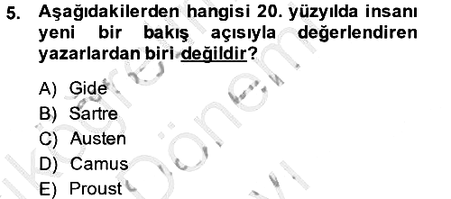 Türk Dili 2 2013-2014 Dönem Sonu Sınavı - 5. soru