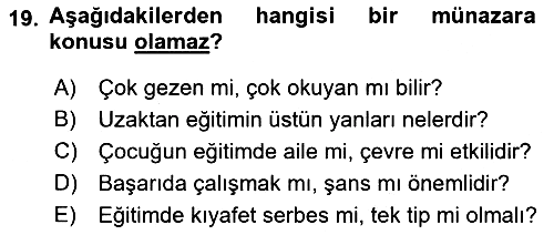 Türk Dili 2 2022-2023 Dönem Sonu Sınavı - 19. soru