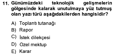 Türk Dili 2 2013-2014 Tek Ders Sınavı - 11. soru