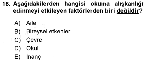 Türk Dili 2 2015-2016 Tek Ders Sınavı - 16. soru