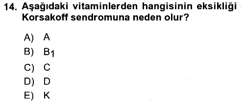Beslenmenin Temel İlkeleri 2015-2016 Ara Sınav - 14. soru