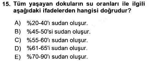Beslenmenin Temel İlkeleri 2015-2016 Ara Sınav - 15. soru