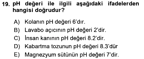 Beslenmenin Temel İlkeleri 2015-2016 Ara Sınav - 19. soru