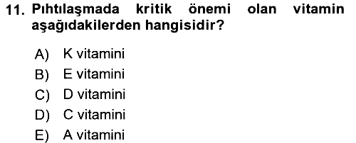 Beslenmenin Temel İlkeleri 2017-2018 Ara Sınav - 11. soru