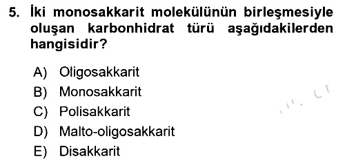Beslenmenin Temel İlkeleri 2024-2025 Dönem Sonu Sınavı - 5. soru