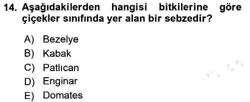 Beslenmenin Temel İlkeleri 2024-2025 Dönem Sonu Sınavı - 14. soru