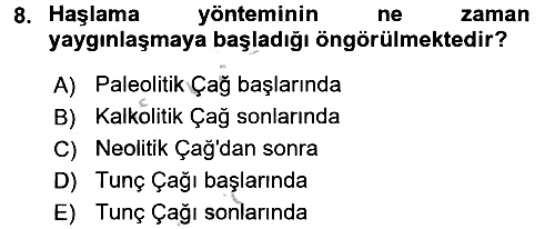 Gastronomi Tarihi 2016-2017 Ara Sınav - 8. soru