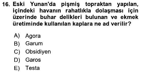Gastronomi Tarihi 2023-2024 Ara Sınav - 16. soru
