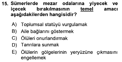Gastronomi Tarihi 2025-2026 Ara Sınav - 15. soru