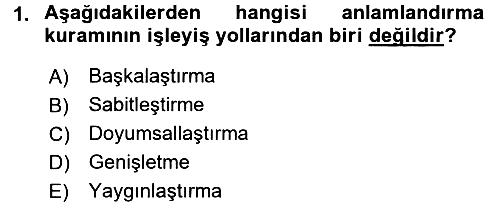 Gastronomi Ve Medya 2017-2018 Ara Sınav - 1. soru