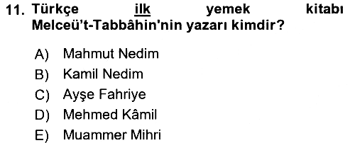 Gastronomi Ve Medya 2017-2018 Ara Sınav - 11. soru