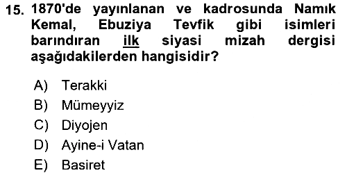 Gastronomi Ve Medya 2017-2018 Ara Sınav - 15. soru