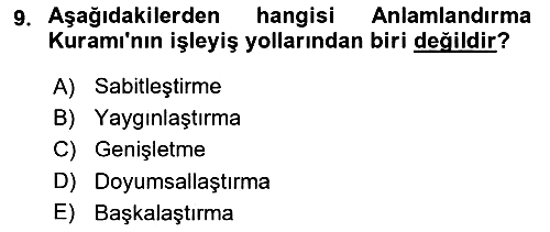 Gastronomi Ve Medya 2019-2020 Ara Sınav - 9. soru