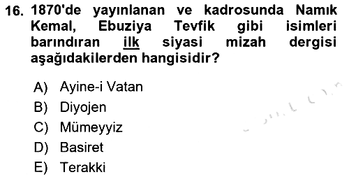 Gastronomi Ve Medya 2019-2020 Ara Sınav - 16. soru