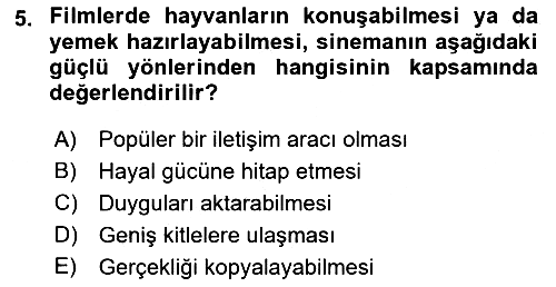 Gastronomi Ve Medya 2023-2024 Ara Sınav - 5. soru