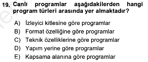 Gastronomi Ve Medya 2025-2026 Ara Sınav - 19. soru