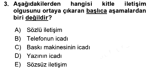 Gastronomi Ve Medya 2016-2017 Dönem Sonu Sınavı - 3. soru
