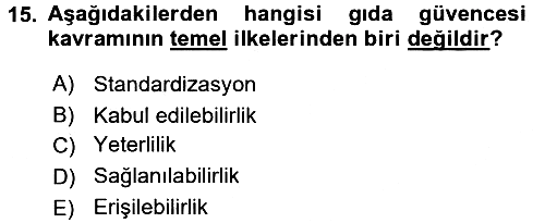 Gastronomi Ve Medya 2016-2017 Dönem Sonu Sınavı - 15. soru
