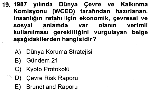 Gastronomi Ve Sürdürülebilirlik 2021-2022 Ara Sınav - 19. soru