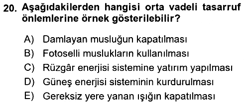 Gastronomi Ve Sürdürülebilirlik 2021-2022 Ara Sınav - 20. soru