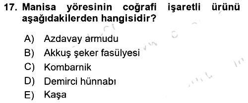 Gastronomi Ve Sürdürülebilirlik 2023-2024 Ara Sınav - 17. soru