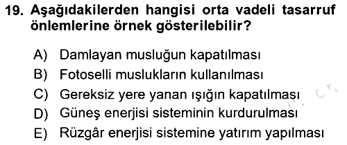 Gastronomi Ve Sürdürülebilirlik 2023-2024 Ara Sınav - 19. soru