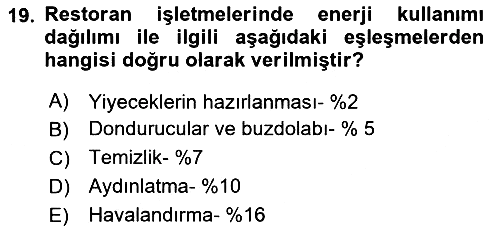 Gastronomi Ve Sürdürülebilirlik 2025-2026 Ara Sınav - 19. soru