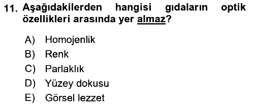 Gastronomide Yeni Akımlar 2023-2024 Dönem Sonu Sınavı - 11. soru