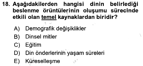 Gastronominin Temelleri 2021-2022 Ara Sınav - 18. soru