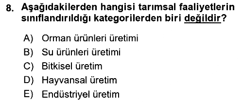 Gastronominin Temelleri 2024-2025 Dönem Sonu Sınavı - 8. soru