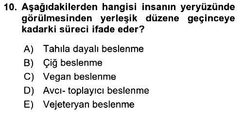 Gastronominin Temelleri 2024-2025 Dönem Sonu Sınavı - 10. soru