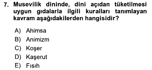 Gastronominin Temelleri 2024-2025 Yaz Okulu Sınavı - 7. soru