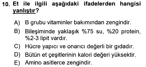 Gıda Coğrafyası 2016-2017 Dönem Sonu Sınavı - 10. soru