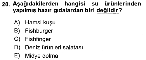 Gıda Coğrafyası 2016-2017 Dönem Sonu Sınavı - 20. soru