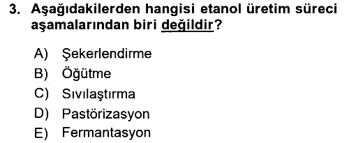 İçecek Bilgisi 2017-2018 3 Ders Sınavı - 3. soru