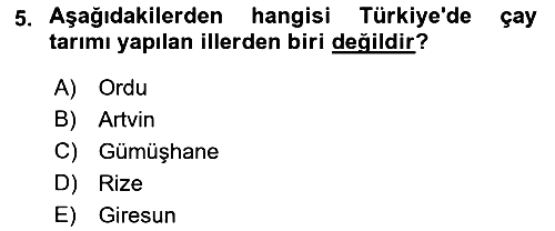 İçecek Bilgisi 2023-2024 Ara Sınav - 5. soru