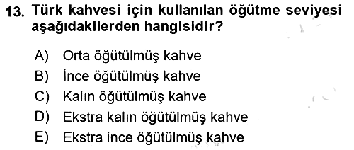 İçecek Bilgisi 2023-2024 Ara Sınav - 13. soru