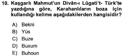 İçecek Bilgisi 2016-2017 Dönem Sonu Sınavı - 10. soru
