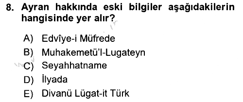 İçecek Bilgisi 2022-2023 Dönem Sonu Sınavı - 8. soru