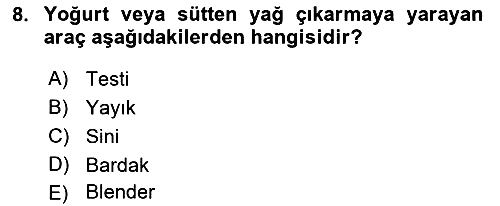 İçecek Bilgisi 2023-2024 Dönem Sonu Sınavı - 8. soru