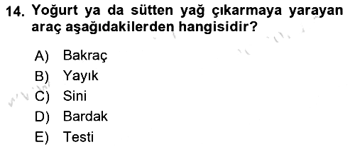 İçecek Bilgisi 2024-2025 Dönem Sonu Sınavı - 14. soru