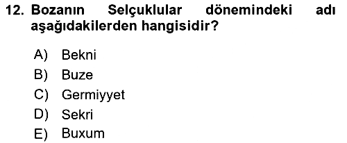 İçecek Bilgisi 2022-2023 Yaz Okulu Sınavı - 12. soru