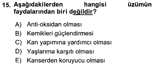 İçecek Bilgisi 2022-2023 Yaz Okulu Sınavı - 15. soru