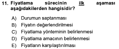 Menü Yönetimi 2016-2017 3 Ders Sınavı - 11. soru