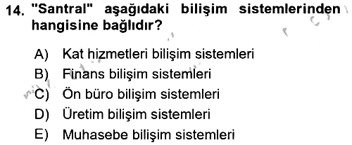 Menü Yönetimi 2016-2017 3 Ders Sınavı - 14. soru